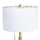 Simi Table Lamp | Adjustable Tripod | White Linen Shade | Gold Metal