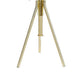 Simi Table Lamp | Adjustable Tripod | White Linen Shade | Gold Metal