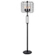 Emon 3 Bulb Floor Lamp | Matte Black Metal Industrial Cage Shade