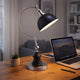 Roma Table Lamp | Gooseneck Arm & Adjustable Head | Nickel | Black Metal