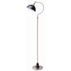 Roma Floor Lamp | Gooseneck Arm & Adjustable Head | Nickel | Black Metal