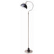 Roma Floor Lamp | Gooseneck Arm & Adjustable Head | Nickel | Black Metal