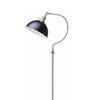 Roma Floor Lamp | Gooseneck Arm & Adjustable Head | Nickel | Black Metal
