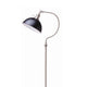 Roma Floor Lamp | Gooseneck Arm & Adjustable Head | Nickel | Black Metal