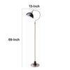 Roma Floor Lamp | Gooseneck Arm & Adjustable Head | Nickel | Black Metal