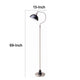 Roma Floor Lamp | Gooseneck Arm & Adjustable Head | Nickel | Black Metal