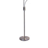 Torchiere Floor Lamp w LED Reading Light | Adjustable Arm | Satin Nickel