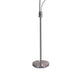 Torchiere Floor Lamp w LED Reading Light | Adjustable Arm | Satin Nickel
