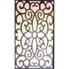 Corner Floor Lamp | 3 Shelves | Floral Carved | White Shade | Brown Wood