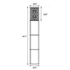 Corner Floor Lamp | 3 Shelves | Floral Carved | White Shade | Brown Wood