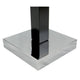 Table Lamp | White Fabric Shade | Square Brown Body | Chrome Metal Base