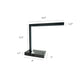 L Shaped LED Desk Lamp | USB & Power Outlet | Rocker Switch | Chrome Metal