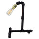 Desk Lamp | Industrial Pipe Style w Steampunk Design | Matte Black Metal