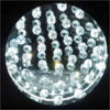 Accent Table Lamp | Square Crystal LED Panel | 22" Black Pewter