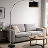 Arch Floor Lamp | Adjustable Arm & Black Genuine Marble Base | 81"