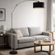 Arch Floor Lamp | Adjustable Arm & Black Genuine Marble Base | 81"