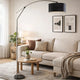 Arch Floor Lamp | Adjustable Arm & Black Genuine Marble Base | 81"