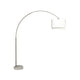 Modern Floor Lamp with Dual White Shade | Round Marble Base | 81"