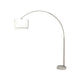 Modern Floor Lamp with Dual White Shade | Round Marble Base | 81"