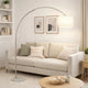 Modern Floor Lamp with Dual White Shade | Round Marble Base | 81"