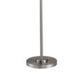 Floor Lamp with 3 Tier Smoke Gray Crystal Shade | 61" Chrome Metal
