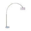 Arch Floor Lamp with Adjustable Arm | White Shade | Marble Base | 81"