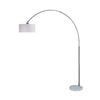 Arch Floor Lamp with Adjustable Arm | White Shade | Marble Base | 81"