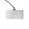 Arch Floor Lamp with Adjustable Arm | White Shade | Marble Base | 81"