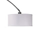 Arch Floor Lamp with Adjustable Arm | White Shade | Marble Base | 81"