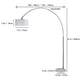 Arch Floor Lamp with Adjustable Arm | White Shade | Marble Base | 81"