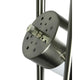 Floor Lamp with 3 Frosted White Shades | 65" Chrome Dual Pole Body