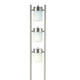 Floor Lamp with 3 Frosted White Shades | 65" Chrome Dual Pole Body
