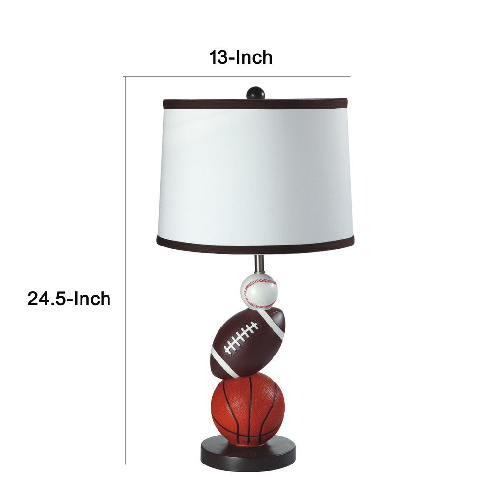 Sports Table Lamp | Basketball, Football, Soccer, 25" for Athlete Kids
