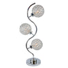 Crystal Globe Table Lamp with Triple Light | Chrome Finish | 32"