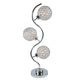 Crystal Globe Table Lamp with Triple Light | Chrome Finish | 32"