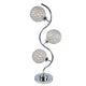Crystal Globe Table Lamp with Triple Light | Chrome Finish | 32"