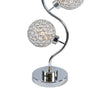 Crystal Globe Table Lamp with Triple Light | Chrome Finish | 32"