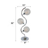 Crystal Globe Table Lamp with Triple Light | Chrome Finish | 32"
