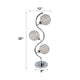 Crystal Globe Table Lamp with Triple Light | Chrome Finish | 32"