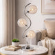 Crystal Globe Table Lamp with Triple Light | Chrome Finish | 32"