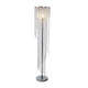 Classic Floor Lamp | Cascading Crystal Design | 61" Chrome Metal