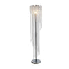 Classic Floor Lamp | Cascading Crystal Design | 61" Chrome Metal