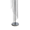 Classic Floor Lamp | Cascading Crystal Design | 61" Chrome Metal