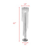 Classic Floor Lamp | Cascading Crystal Design | 61" Chrome Metal