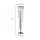 Classic Floor Lamp | Cascading Crystal Design | 61" Chrome Metal