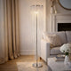 Classic Floor Lamp | Cascading Crystal Design | 61" Chrome Metal