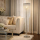Classic Floor Lamp | Cascading Crystal Design | 61" Chrome Metal