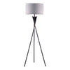 Floor Lamp with Beige Drum Shade | 65" Bronze Metal Tripod Base