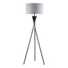 Floor Lamp with Beige Drum Shade | 65" Bronze Metal Tripod Base