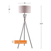 Floor Lamp with Beige Drum Shade | 65" Bronze Metal Tripod Base